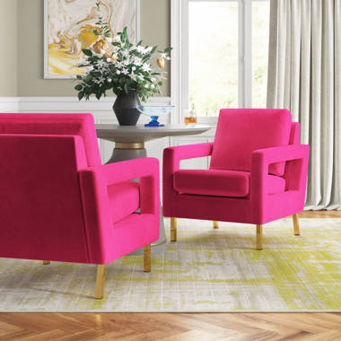 Pink discount armchair velvet